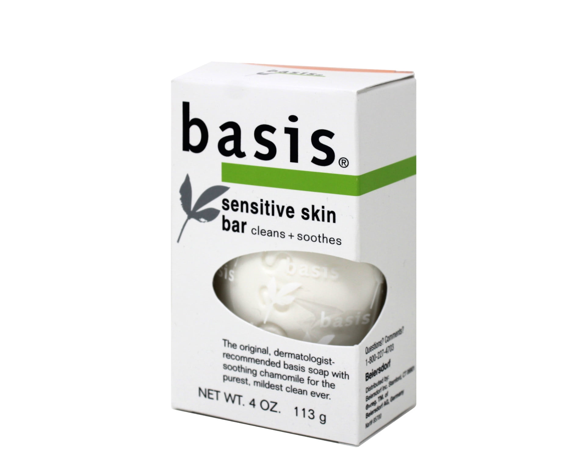 Basis Cleans & Soothes Sensitive Skin Bar Soap, 4 Oz, 10 Pack