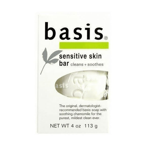 Basis Sensitive Skin Cleansing Bar Leaves Clean Calm & Comfortable, 9-Pack