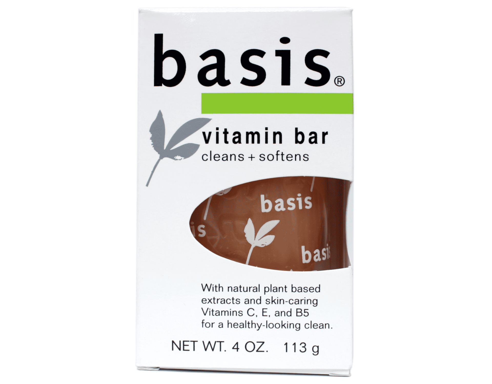 Basis Vitamin Bar Soap Cleans Plus Softens 4 oz - Walmart.com