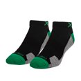 thumbnail image 1 of Basix Ankle Socks for Men, Comfort Athletic Fit, Cotton Blend, Green Black Heather, 1 of 6