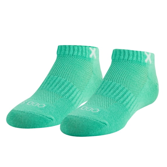 ODD SOX Basix Athletic Ankle Socks Mint Heather – Large Size – Cotton Cushioned Breathable Arch
