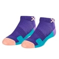 thumbnail image 1 of Odd Sox – Basix Purple Teal Peach Ankle Socks – Medium Unisex Size – Cushioned Cotton Blend with, 1 of 6