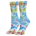 thumbnail image 1 of ODD SOX – Basix Unisex Crew Socks – Tie Dye Dreamy – Large – Soft Cotton Blend Ribbed Crew,, 1 of 2
