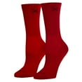 thumbnail image 1 of ODD SOX Basix Athletic Crew Socks Red Heather Cushioned Footbed, Breathable Knit, Arch Support,, 1 of 6