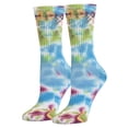 thumbnail image 1 of ODD SOX – Basix Unisex Crew Socks – Tie Dye Dreamy – Medium – Soft Cotton Blend Ribbed Crew,, 1 of 6