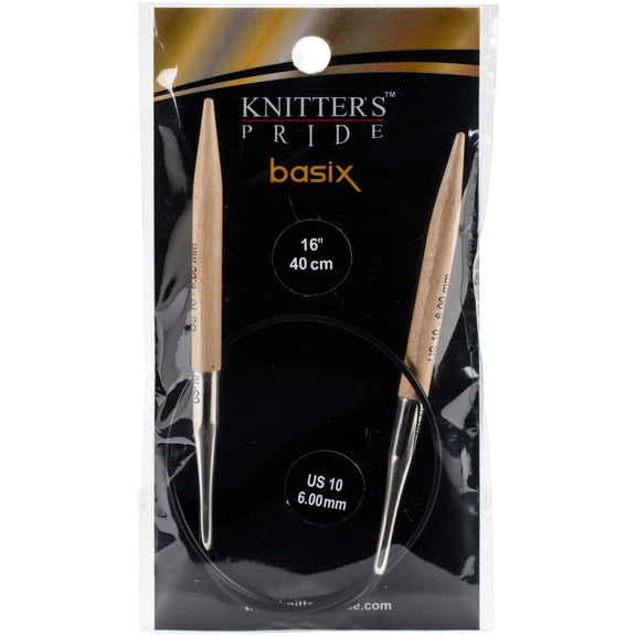 Basix Fixed Circular Needles 16"-Size 10/6Mm