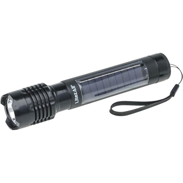 Bask Solar Powered Flashlight 4Hour Rechargeable Tactical