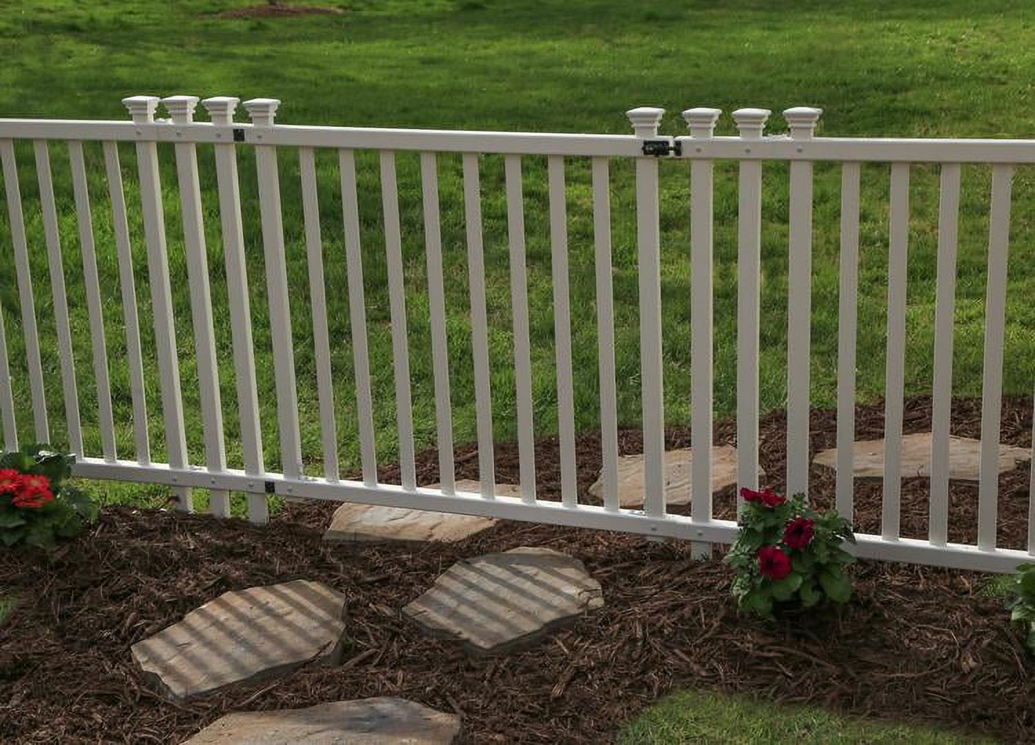 Baskenridge 3-ft White Vinyl Picket Fence Gate Kit