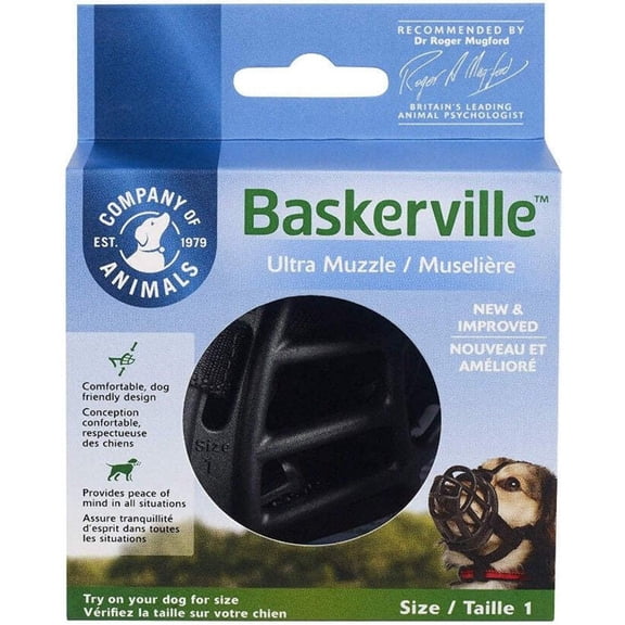 Baskerville Ultra Moldable Muzzle Black Size 4