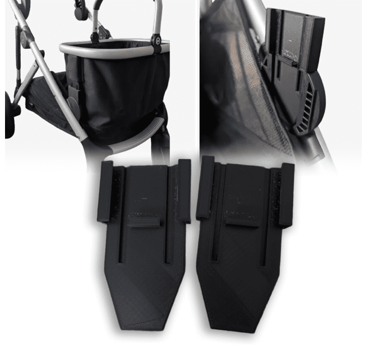 Basket Adapter for Cybex Gazelle S Stroller, Lower Frame Shopping Basket Connector, Tool-Free Installation for Extra Storage, Secure & Easy Attachment