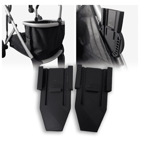 Basket Adapter for Cybex Gazelle S Stroller, Lower Frame Shopping Basket Connector, Tool-Free Installation for Extra Storage, Secure & Easy Attachment