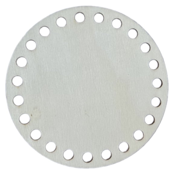 Basket Base Perforated Wooden Basket Base Weaving Knitting Bottoms for Crochet Handbag Crafting Home Decoration