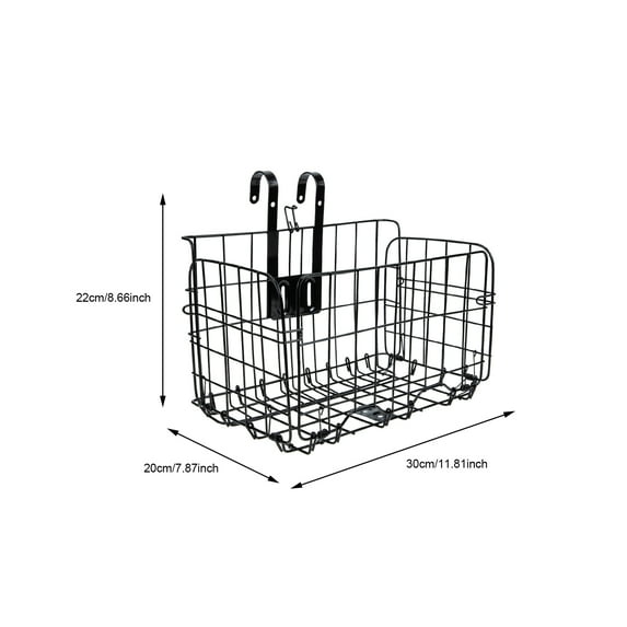 LABSERRON Bike Basket Iron 1Pcs 11.8x8.7In