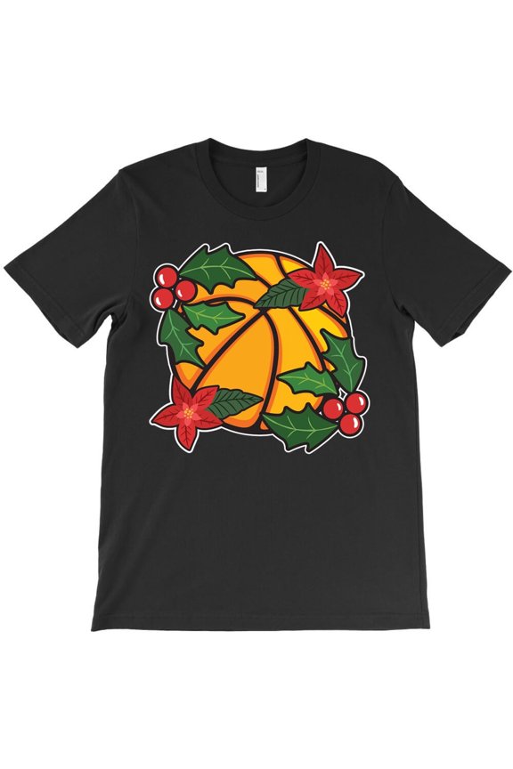 Basket Christmas Funny Holiday Sports Graphic - Everyday Gift, H22435 T-Shirt, for Men and Women, Up to Size 5XL