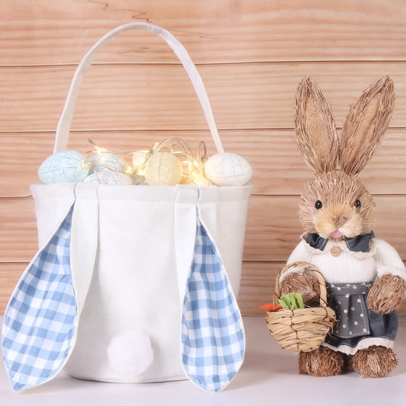 Basket Clearance! YZEGDCH Easter Baskets Bunny Egg Basket Easter Decor for Easter Egg Hunts Decorations Candy Gifts Storage