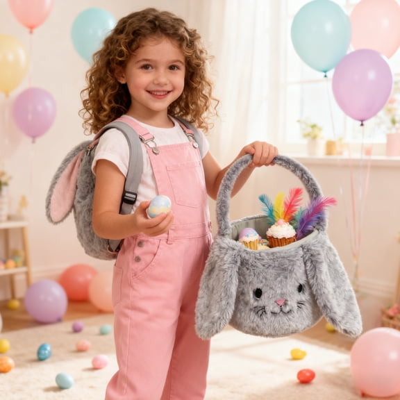 Basket Clearance! YZEGDCH Easter Baskets Easter Rabbit Bags Easter Decor for Easter Party Gift