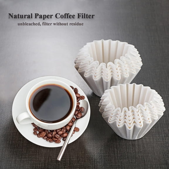 Basket Coffee Filters 100 Count Unbleached Paper Filters for 12 Cup Coffee Makers Disposable Biodegradable Small Coffee Pot Pour Over
