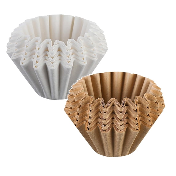 Basket Coffee Filters for 1-2 Cup Coffee Makers, Cone Coffee Makers, Brown, 100 Count