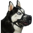 thumbnail image 1 of Basket Dog Muzzle for Large Medium Small Dogs, Cage Muzzles to Prevent Biting Chewing Licking Scavenging, Mouth Cover with Adjustable Strap for Vet Visits, Grooming, Walking, 1 of 7