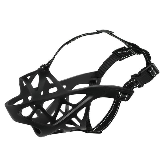 Basket Dog Muzzle for Large Medium Small Dogs, Cage Muzzles to Prevent Biting Chewing Licking Scavenging, Mouth Cover with Adjustable Strap for Vet Visits, Grooming, Walking (Size 4, Black)