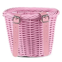 Basket Kid's Bike Basket For Girls Front Bike Accessories With Handlebar Streamers Cycle Ages 3-13 DIY Bike Decoration Accessories Kit Scooter Basket