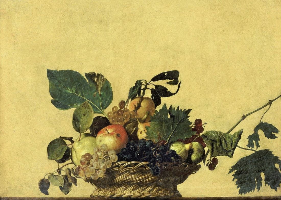 Basket Of Fruit Canvas Art - Caravaggio (18 x 24)
