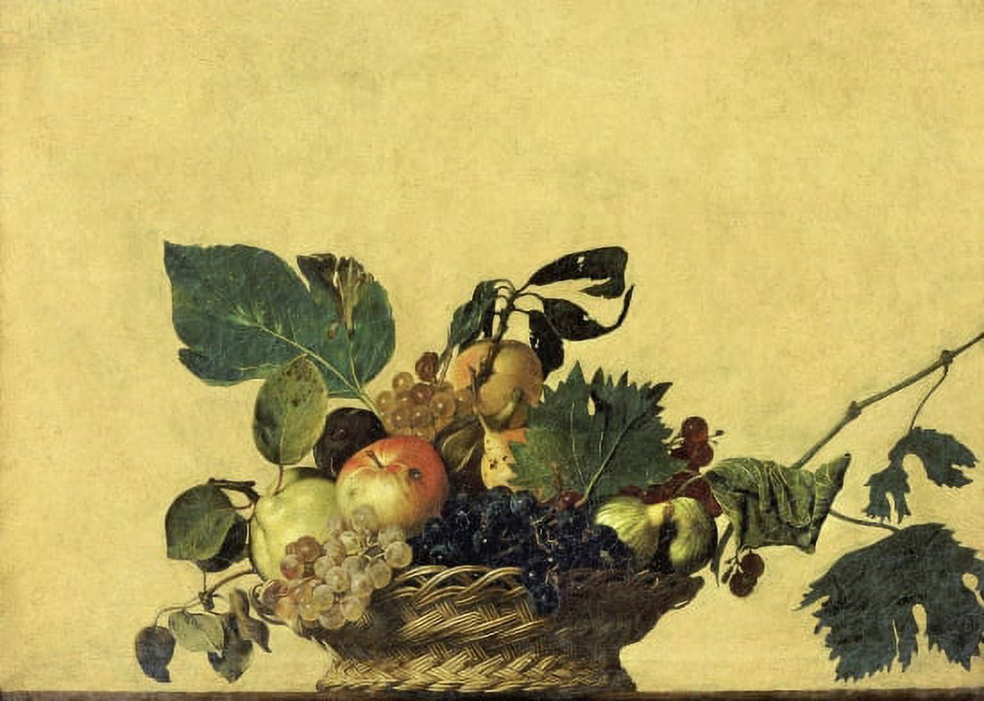 Basket Of Fruit Canvas Art - Caravaggio (24 x 36)