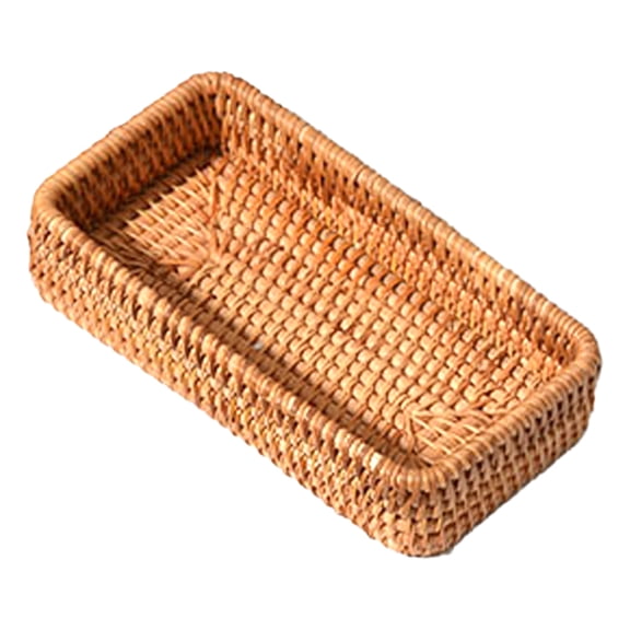 Basket Organizing Storage Wicker Baskets Rectangle Organizer Guest Towel Tray