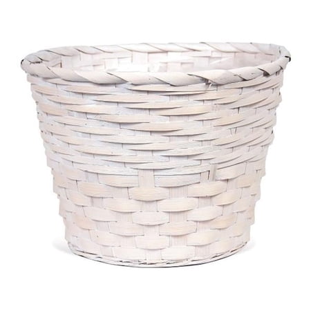 Basket Shaped White Washed Planter