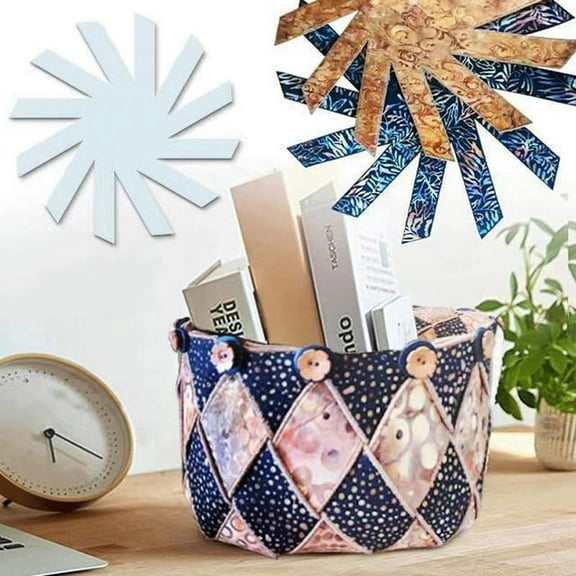 Basket Templates for Sewing, Magic Woven Spiral Storage Basket Template, Quilting Template2Xk5305