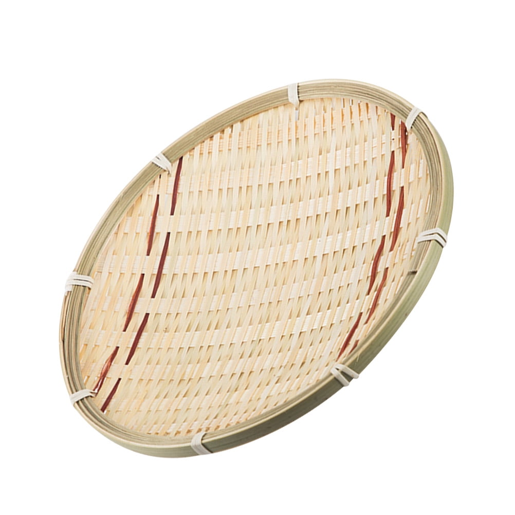 Basket Tray Woven Fruit Basket Flat Wicker Basket for Fruit Candy Cake