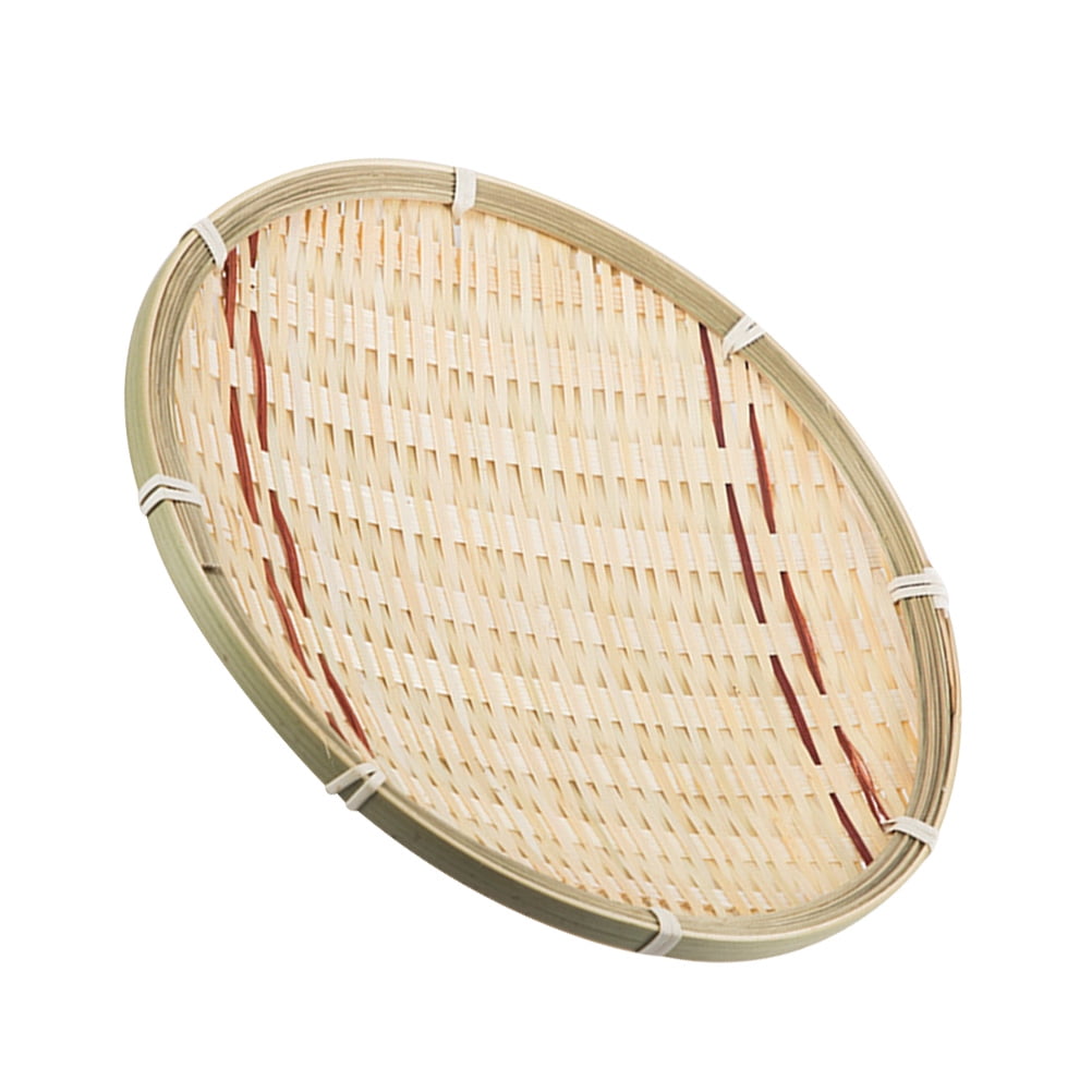 Basket Tray Woven Fruit Basket Flat Wicker Basket for Fruit Candy Cake