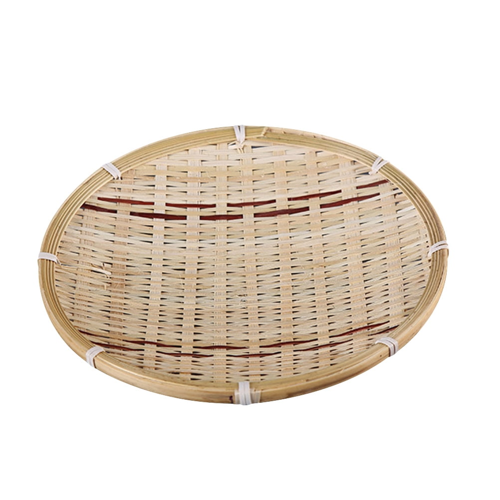 Basket Tray Woven Fruit Basket Flat Wicker Basket for Fruit Candy Cake
