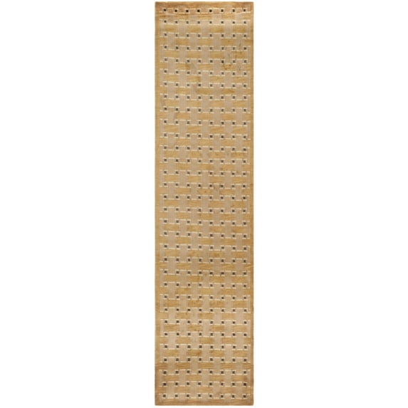 Basket Weave Pattern Rug in Peach (2 ft. 6 in. x 10 ft. Runner)