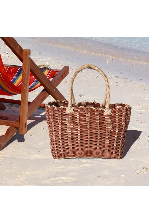 Basket Weave Tote Bag / Shoulder Bag