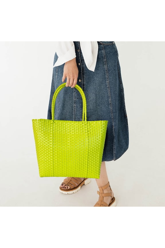 Basket Weave Tote Bag / Shoulder Bag