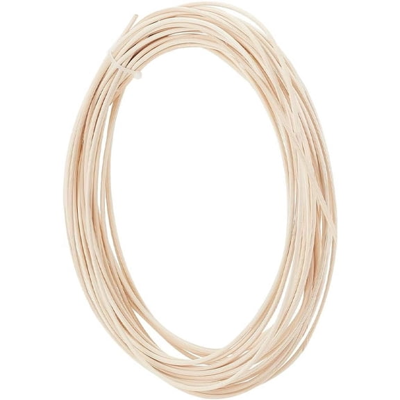Basket Weaving Round 0.1 Inch 16.4 Feet Basket Weaving Cane Wicker Rattan Weave Material Rattan Repair kit for Basket Furniture Making Chair Weaving Repairing DIY Craft