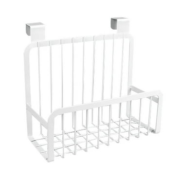LeleCAT Over Cabinet Door Baskets - 2 Pack Grid Storage Organizers Black