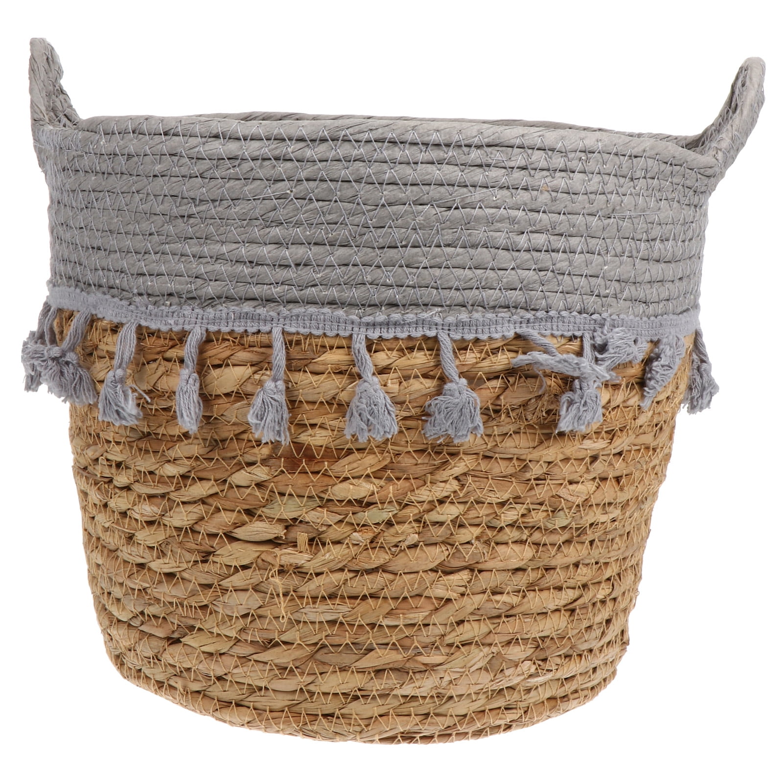 Basket Woven Plant Seagrass Planter Baskets Clothes Grocery Pot Room