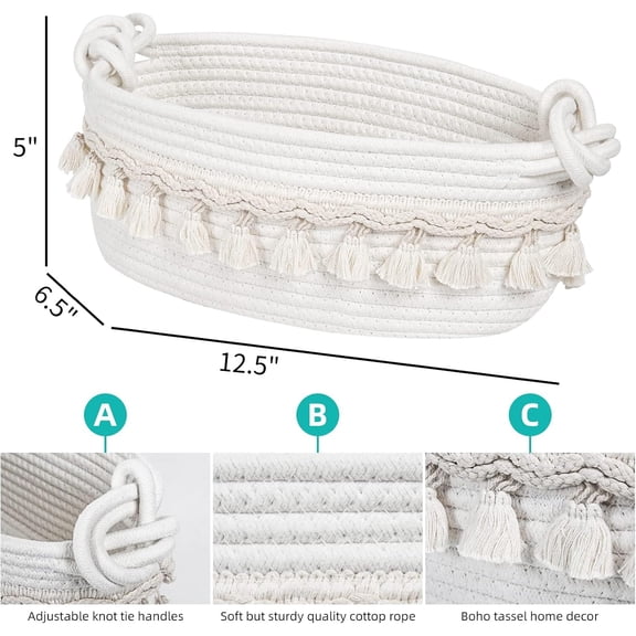 Basket for Gifts, Woven Storage Toilet Paper Storage Decorative Gift Basket Empty to Fill