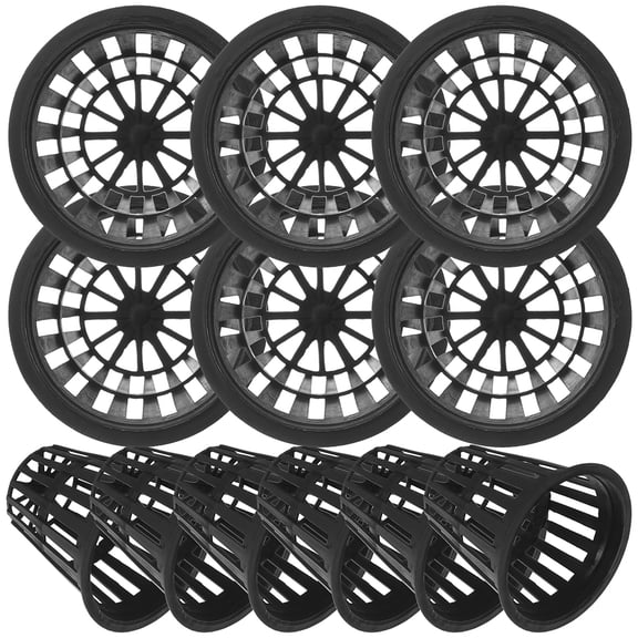 ifundom Round Plastic Net Pots 100 Pack for Hydroponics and Soil Gardening Plant Growth Support for Gardeners and Farmers