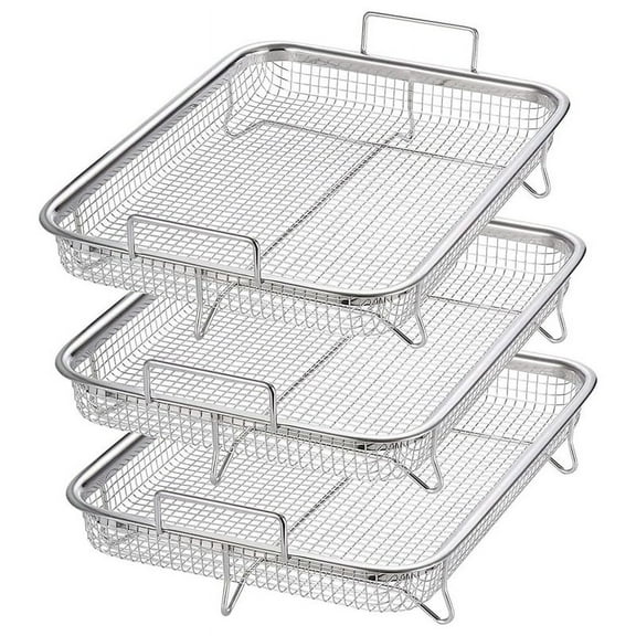 Basket for Oven, Stainless Steel Basket Non-Stick Mesh Basket Set, Tray Wire Rack