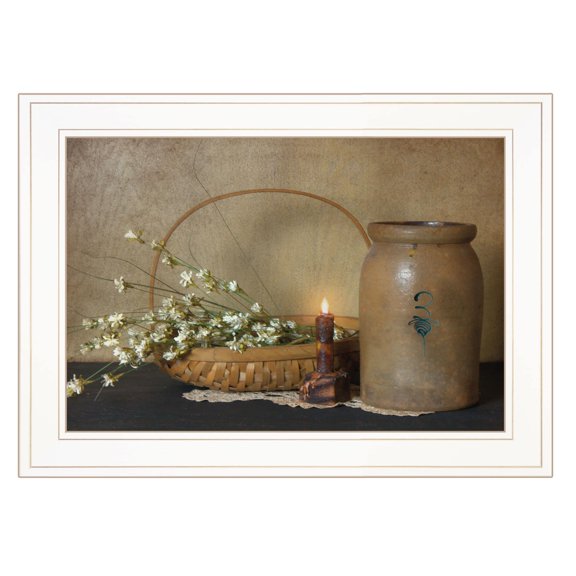 Basket of Flowers  by  Susie Boyer Print Wall Art Wood Multi-Color