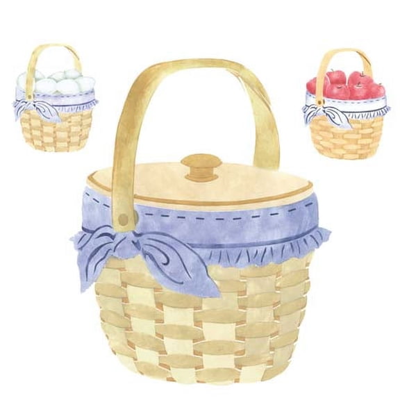 Basket with Eggs and Apples Wall Stencil 2773A by Designer Stencils