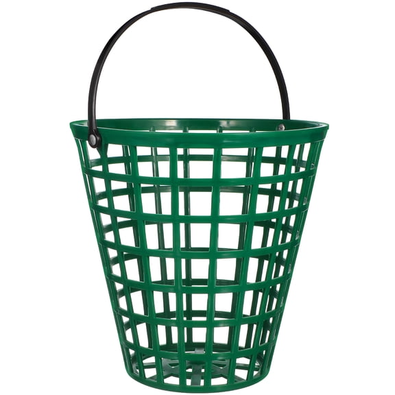 FOLOYORI 100Pcs Golfball Hoop Basket Green Outdoor Durable Ball Carrying Bucket with Fold Down Handle