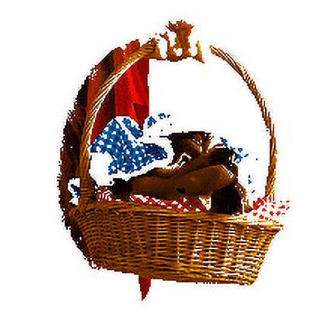 Basket with Wolf's Head One Size