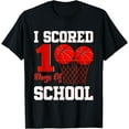 thumbnail image 1 of Basketball 100th Day Of School 100 Days Of School T-Shirt, 1 of 5