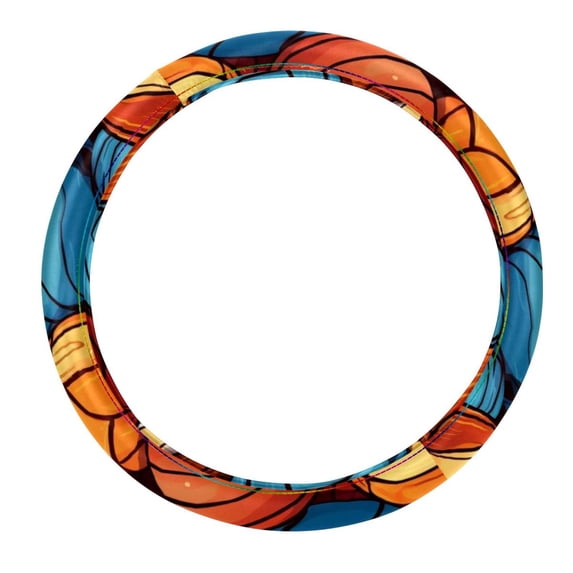 Basketball 14.5 Inch Printing PVC Leather Auto Accessories Car Wheel Steering Wheel Cover