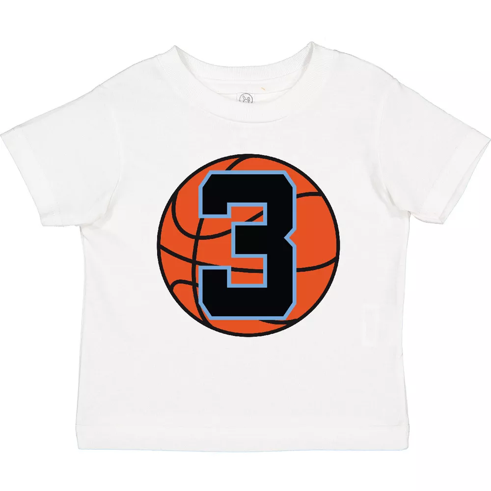 Basketball 3Rd Birthday 3 Year Old Toddler T-Shirt Boys Childs Team ...