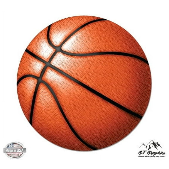 Basketball - 5" Vinyl Sticker - For Car Laptop I-Pad - Waterproof Decal
